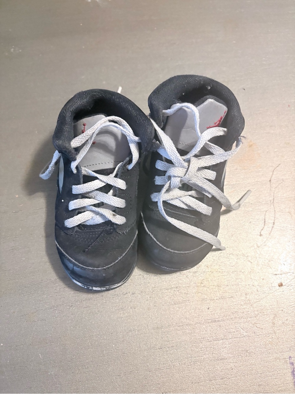 Jordan Kids Black and White Lace-Up Sneakers